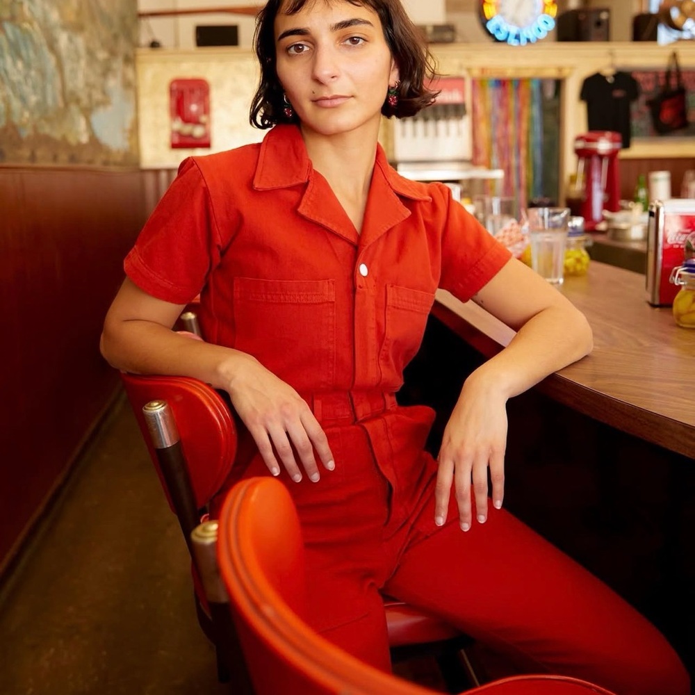 Vibrant Paprika Short sleeve Jumpsuit M